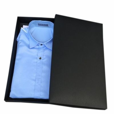 Logotipo personalizado aceito Homens Traje Verpackung em grande caixa de presente rígida texturizada preto