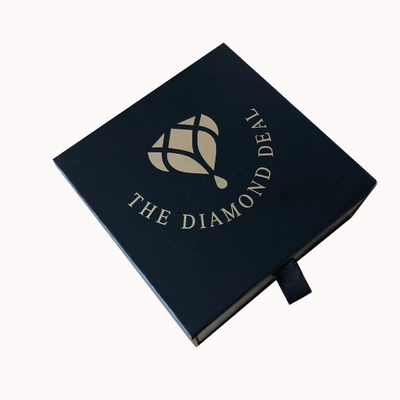 Anel de casamento colar de brincos caixa de presente de papelão deslizante logotipo personalizado e ordem personalizada