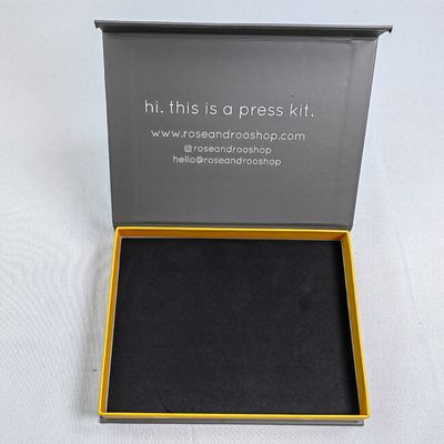 Fashion Luxury Hair Brush Black Gift Box Set com espuma EVA e papel de ouro