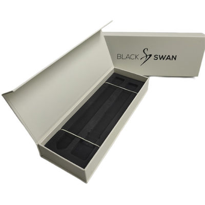 Simples Elegante Logotipo Personalizado Impressão Black Watch Strap Box Embalagem Caixa de Papel