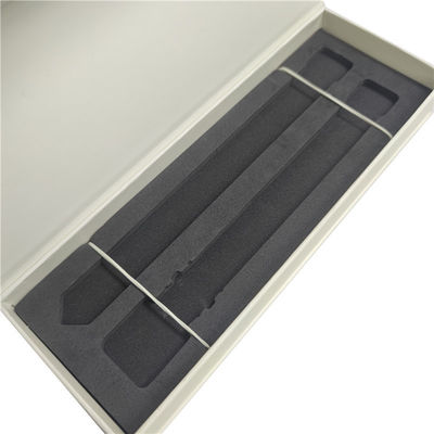 Simples Elegante Logotipo Personalizado Impressão Black Watch Strap Box Embalagem Caixa de Papel