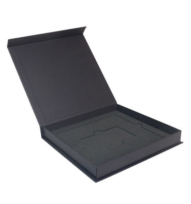 Caixa de presente de papel magnético de forma de livro com inserção de espuma Luxury Rigid Cardboard Photo Frame Album