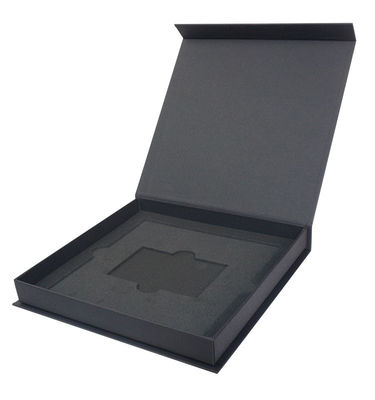 Caixa de presente de papel magnético de forma de livro com inserção de espuma Luxury Rigid Cardboard Photo Frame Album