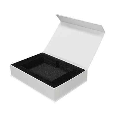 Caixa de presente de papel magnético de forma de livro com inserção de espuma Luxury Rigid Cardboard Photo Frame Album