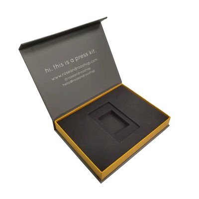 Caixa de presente de papel magnético de forma de livro com inserção de espuma Luxury Rigid Cardboard Photo Frame Album