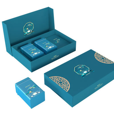 Conjunto de presentes de chá Embalagem Copo de café Lâmpada perfumada Mel Caixa-presente magnética Flip Open