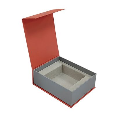 Caixa de presente rígida de papel em forma de livro magnético para embalagem de cinto de relógio