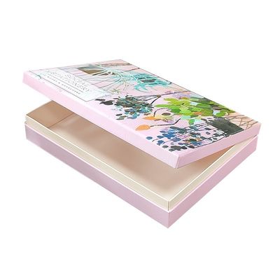 Caixa de embalagem de joias personalizadas em papel colorido Reciclada Caixa de cartão Flip Top