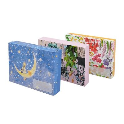 Caixa de embalagem de joias personalizadas em papel colorido Reciclada Caixa de cartão Flip Top