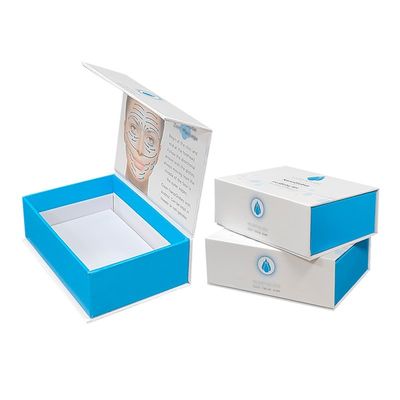 Caixa de aba com embalagem magnética de luxo personalizada, produto para cuidados com a pele, caixa magnética de inserção de espuma