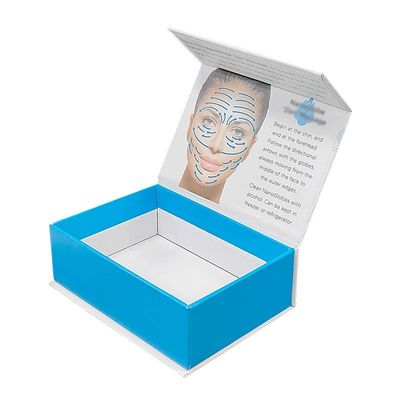 Caixa de aba com embalagem magnética de luxo personalizada, produto para cuidados com a pele, caixa magnética de inserção de espuma