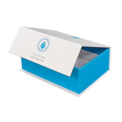 Caixa de aba com embalagem magnética de luxo personalizada, produto para cuidados com a pele, caixa magnética de inserção de espuma