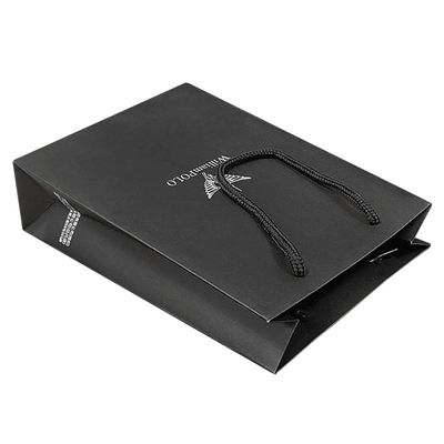 Bolsas de presente de papel reciclado dobráveis personalizadas Bolsas de papel boutique com alças