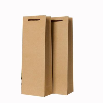 Bolsas de presente de papel Kraft preto mate com alça flexível