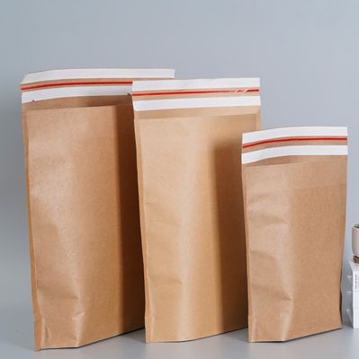 Bolsas de papel de auto-selo castanho Bolsas de compras de papel de carimbo Kraft Express