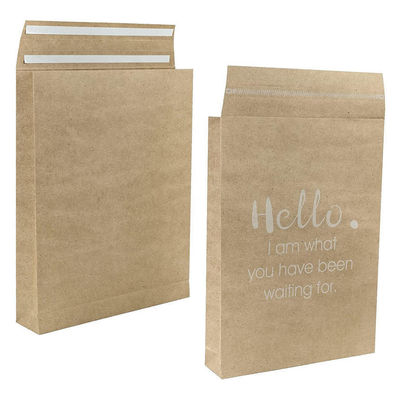 Bolsas de papel de auto-selo castanho Bolsas de compras de papel de carimbo Kraft Express