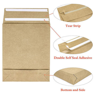 Bolsas de papel de auto-selo castanho Bolsas de compras de papel de carimbo Kraft Express