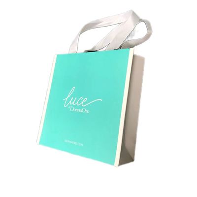 Sacos de papel kraft reciclável folha quente / UV / verniz bolsas de embrulho de presente de Natal