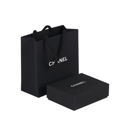 Sacos de compras de papel kraft preto branco castanho com alças