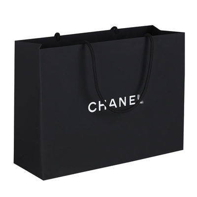 Sacos de compras de papel kraft preto branco castanho com alças