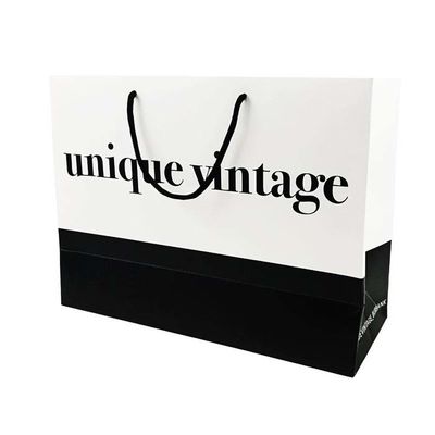 OEM Desenhos personalizados Luxo Matte presente Bolsa de papel de compras com logotipo para calçados de roupa