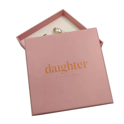Logotipo personalizado colar de brincos de joalharia caixa de embalagem de presente com espuma inserir caixa de papelão rígido para anéis e pulseiras