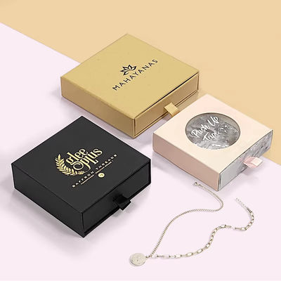 Logotipo personalizado colar de brincos de joalharia caixa de embalagem de presente com espuma inserir caixa de papelão rígido para anéis e pulseiras