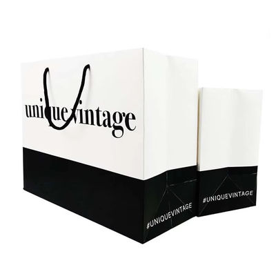 Embalagem Bolsa de papel de venda a retalho de luxo Bolsas de presente de compras de luxo com alças para jóias Pequenas empresas comerciais