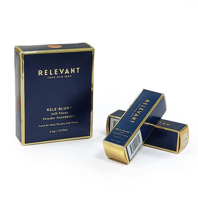 Lipstick de cor personalizada Caixa de cor de papelão dobrável Botelho de perfume Lipstick de presente de embalagem cosmética