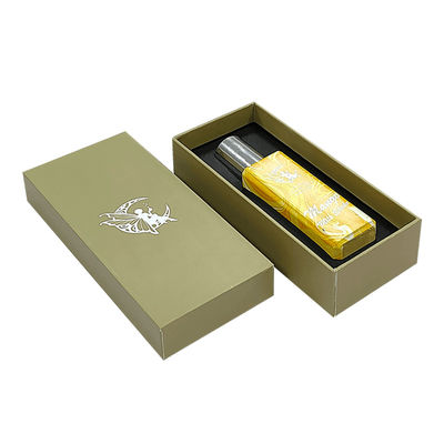 Logotipo personalizado Pequeno ouro de luxo tampa e base garrafa de perfume caixa de presente de papelão rígido