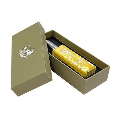 Logotipo personalizado Pequeno ouro de luxo tampa e base garrafa de perfume caixa de presente de papelão rígido