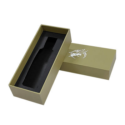 Logotipo personalizado Pequeno ouro de luxo tampa e base garrafa de perfume caixa de presente de papelão rígido