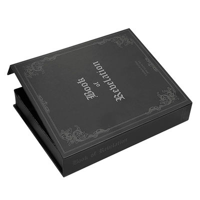 Impressão de logotipo personalizado de luxo Embalagem Caixa de presente de fechamento magnético Caixa de anel de embalagem em forma de livro falso