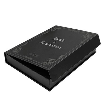 Impressão de logotipo personalizado de luxo Embalagem Caixa de presente de fechamento magnético Caixa de anel de embalagem em forma de livro falso