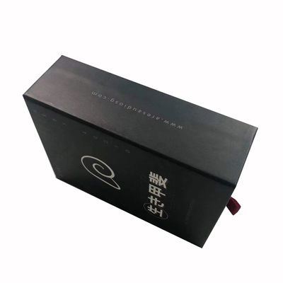 Customize Slide Drawer Caixa de Papel Embalagem Caixa de Presente Pacote Caixa de Presente Preta Com EVA Insert