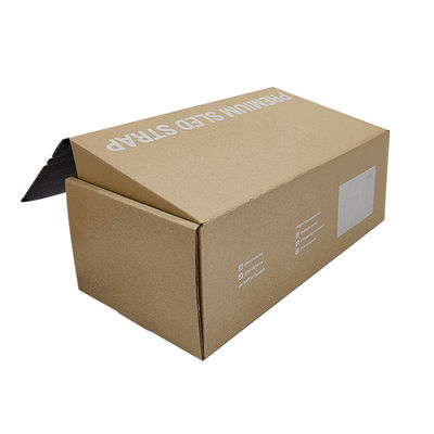 Certificado FSC Sarrafeira fácil Sello de abertura Castanho Kraft Cartão corrugado Caixa de Envio Caixas de correio de fecho