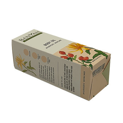 Impressão personalizada Cosméticos revestidos com óleo corporal Caixas de papel artesanal Caixa de cartão dobrável