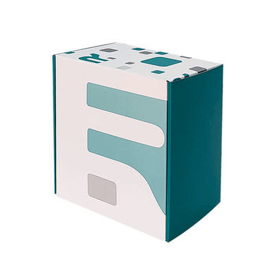 Logotipo de tamanho personalizado Caixas de Envio de Correios Misturados Brancos Azuis Kraft Reciclável Caixa de Envio Corrugada