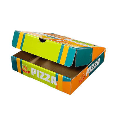 Reciclagem Logotipo personalizado Papel Kraft embalagem corrugada batatas fritas dobráveis batatas fritas caixa de pizza embalagem caixas para levar