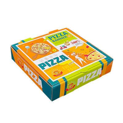 Reciclagem Logotipo personalizado Papel Kraft embalagem corrugada batatas fritas dobráveis batatas fritas caixa de pizza embalagem caixas para levar