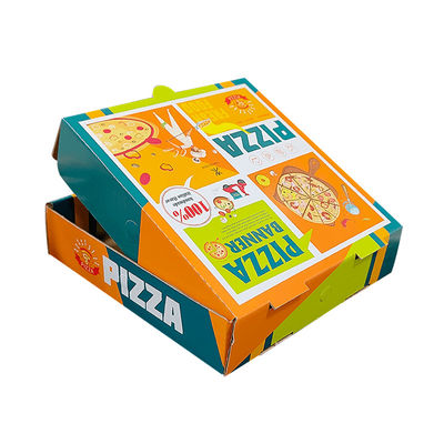Reciclagem Logotipo personalizado Papel Kraft embalagem corrugada batatas fritas dobráveis batatas fritas caixa de pizza embalagem caixas para levar