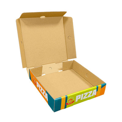 Reciclagem Logotipo personalizado Papel Kraft embalagem corrugada batatas fritas dobráveis batatas fritas caixa de pizza embalagem caixas para levar