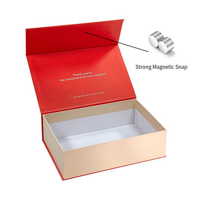 Custom Luxury Red Magnetic Clamshell Caixinha de presente com tema de Natal Biodegradável Caixa de fechamento magnética rígida Embalagem com alça
