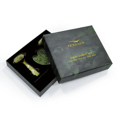 Logotipo personalizado Premium Green Cardboard Cover Top Cover And Bottom Luxury Cosmetic Packaging Caixa de presente