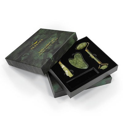 Logotipo personalizado Premium Green Cardboard Cover Top Cover And Bottom Luxury Cosmetic Packaging Caixa de presente