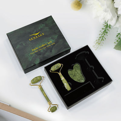 Logotipo personalizado Premium Green Cardboard Cover Top Cover And Bottom Luxury Cosmetic Packaging Caixa de presente
