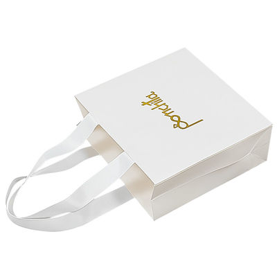 Bolsas de papel simples para vestidos Compras com o seu próprio logotipo impresso