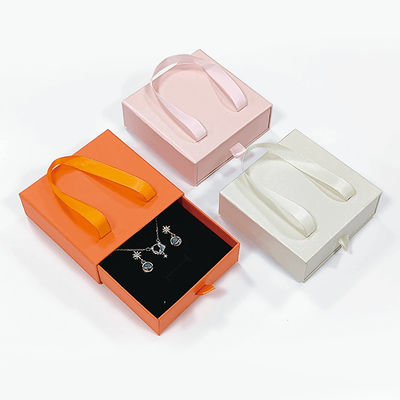 Custom Small Luxury Black Cardboard Paper Box Fashion Jewelry Gift Drawer Slide Packaging Box com o seu próprio logotipo