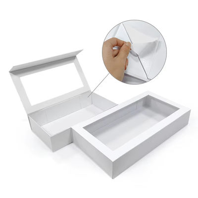 Caixa de presente dobrável de papelão rígido Matt Art feita de papel de arte e cartão caixa de presente dobrável magnética com janela