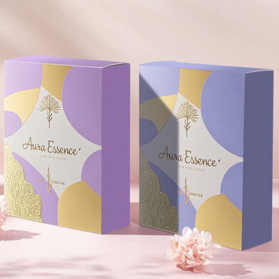 Custom Luxury quadrado Vazio Caixa de papel dobrável Jarros de velas com tampa e caixa Embalagem Caixa automática de fivela inferior